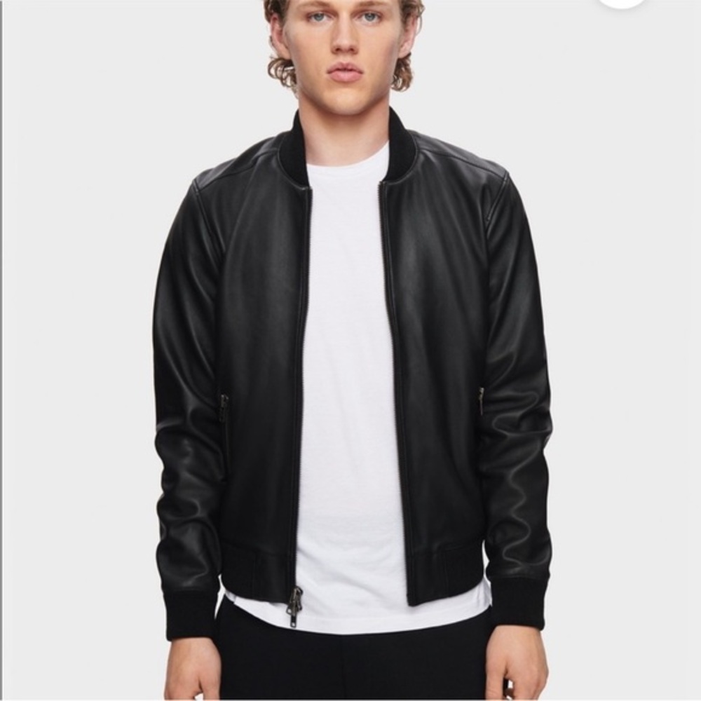 All Saints Niko Leather Bomber Jacket